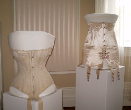 Photograph of two corsets