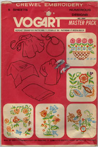 Vogart envelope #2004 crewel embroidery